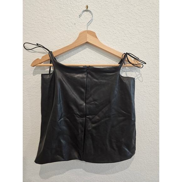 Forever 21 faux Leather top sz Medium - Picture 3 of 4